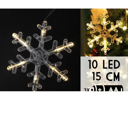LED-es Hópehely 15 cm
