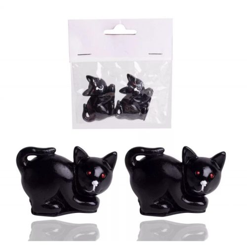 Figura Fekete macska 2 db/cs 4,5x3 cm