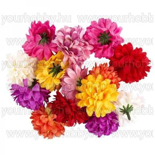 Dekorációs virágok "Dahlia 2", Ø 5cm, különböző színű, 14 darab