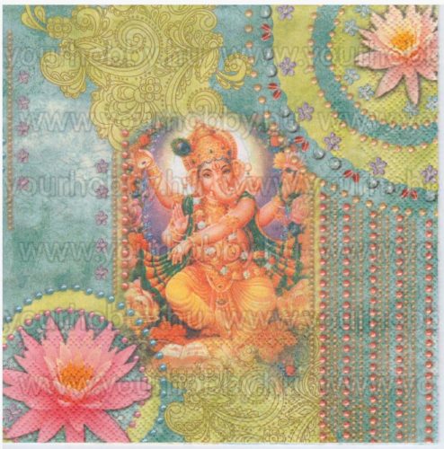 Szalvéta Ganesha és Lakshmi