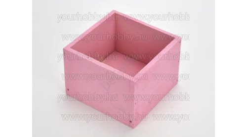 Dekorláda pink kocka 11x11x8 cm