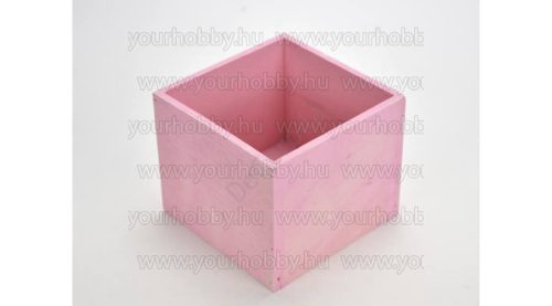 Dekorláda pink kocka 13x13x11 cm