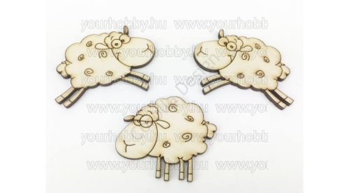 Fa ugráló bárányok natúr 6cm 3db/csomag 5926