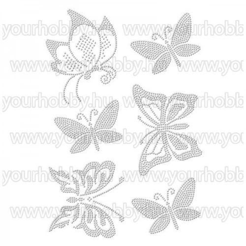 Vasalható strasszköves textil transzfer Pillangók A4