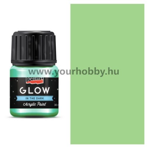 Pentart GLOW sötétben világító akrilfesték 30 ml - Zöld