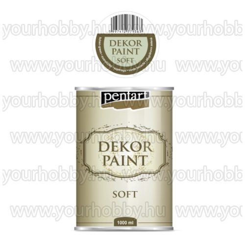 Pentart Dekor Paint Soft lágy dekorfesték 1000 ml - zuzmózöld