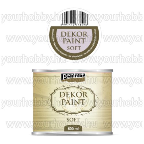 Pentart Dekor Paint Soft lágy dekorfesték 500 ml - viktoriánus rózsaszín