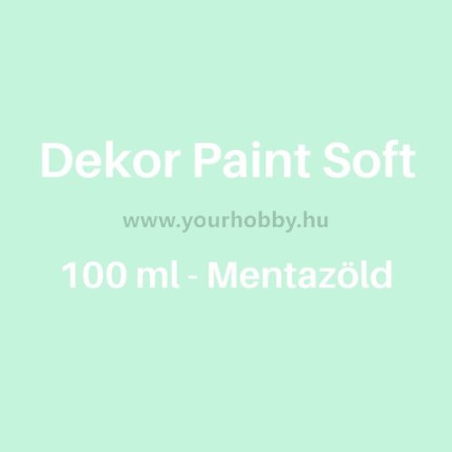 Pentart Dekor Paint Soft lágy dekorfesték 100 ml - mentazöld