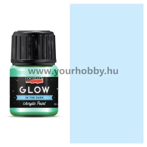 Pentart GLOW sötétben világító akrilfesték 30 ml - Kékesfehér