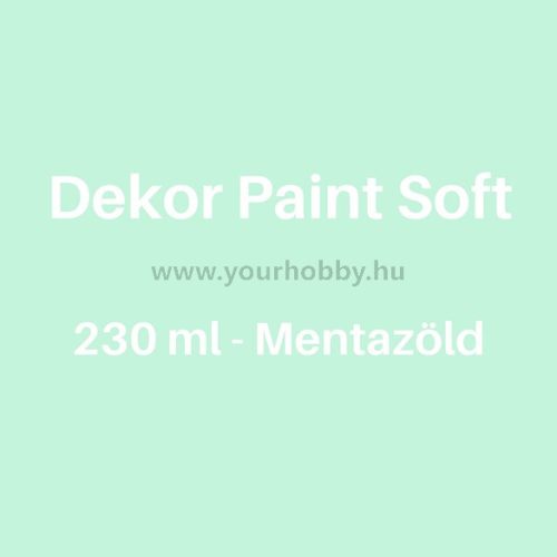 Pentart Dekor Paint Soft lágy dekorfesték 230 ml - mentazöld