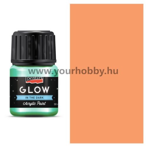 Pentart GLOW sötétben világító akrilfesték 30 ml - Narancs