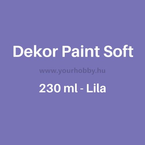 Pentart Dekor Paint Soft lágy dekorfesték 230 ml - lila