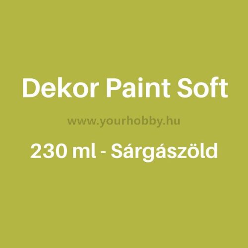Pentart Dekor Paint Soft lágy dekorfesték 230 ml - sárgászöld