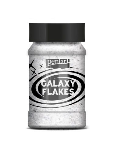 Pentart Galaxy Flakes 100 ml - Merkur fehér