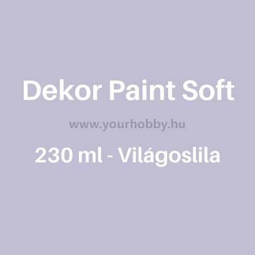 Pentart Dekor Paint Soft lágy dekorfesték 230 ml - világoslila