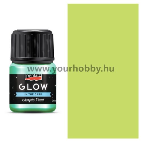 Pentart GLOW sötétben világító akrilfesték 30 ml - Limezöld