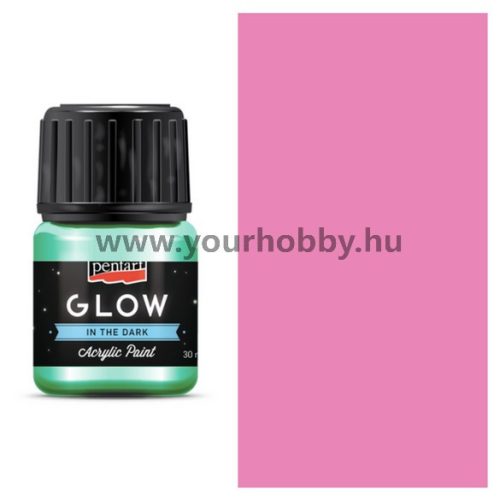 Pentart GLOW sötétben világító akrilfesték 30 ml - Pink