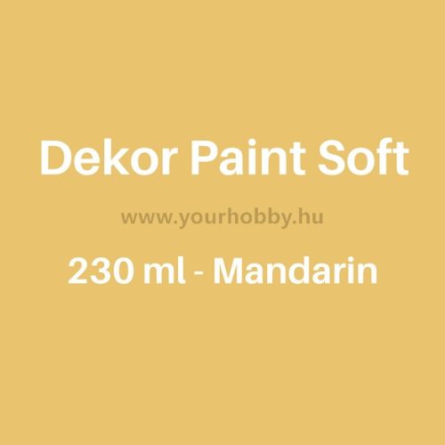 Pentart Dekor Paint Soft lágy dekorfesték 230 ml - mandarin