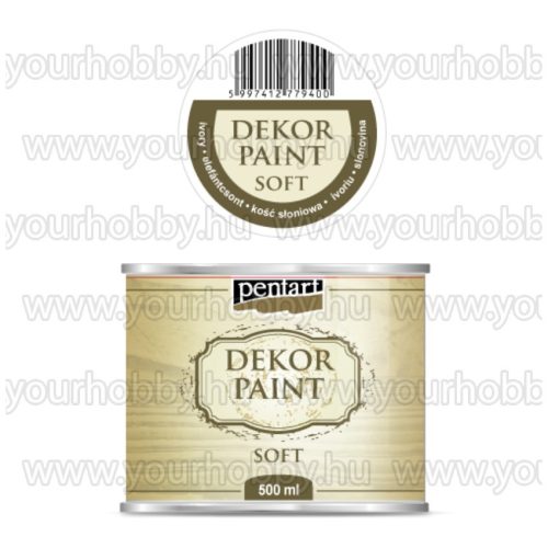Pentart Dekor Paint Soft lágy dekorfesték 500 ml - elefántcsont