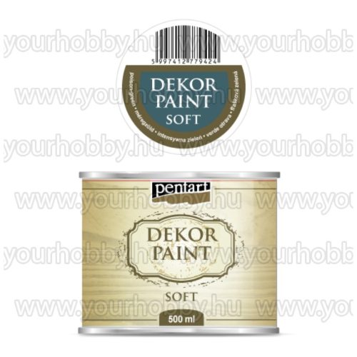 Pentart Dekor Paint Soft lágy dekorfesték 500 ml - méregzöld