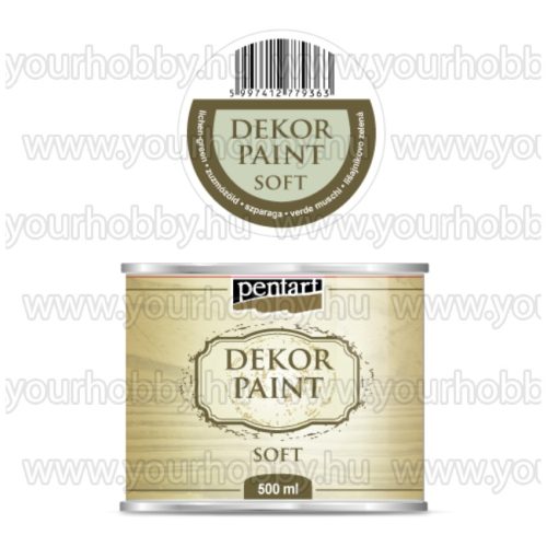 Pentart Dekor Paint Soft lágy dekorfesték 500 ml - zuzmózöld