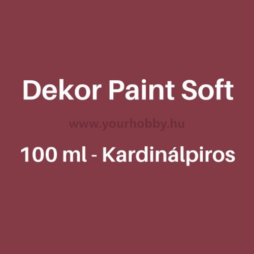 Pentart Dekor Paint Soft lágy dekorfesték 100 ml - kardinálpiros