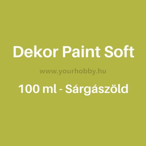 Pentart Dekor Paint Soft lágy dekorfesték 100 ml - sárgászöld