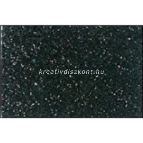 Glitteres dekorgumi lap - A4 fekete SBUG15