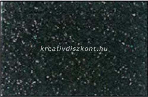 Glitteres dekorgumi lap - A4 fekete SBUG15