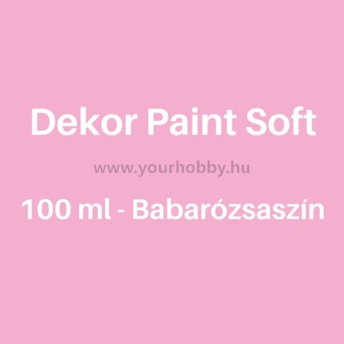 Pentart Dekor Paint Soft lágy dekorfesték 100 ml - babarózsaszín