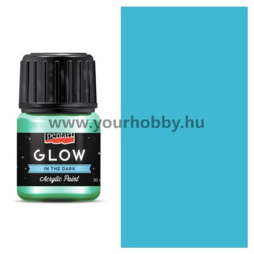 Pentart GLOW sötétben világító akrilfesték 30 ml - Kék