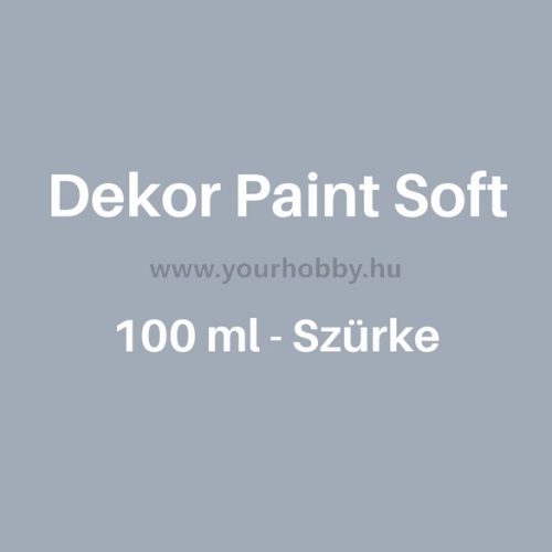 Pentart Dekor Paint Soft lágy dekorfesték 100 ml - szürke