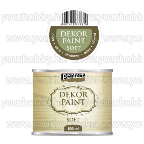Pentart Dekor Paint Soft lágy dekorfesték 500 ml - olíva