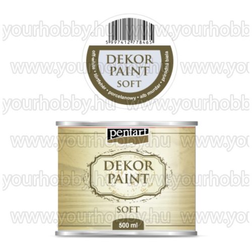 Pentart Dekor Paint Soft lágy dekorfesték 500 ml - törtfehér