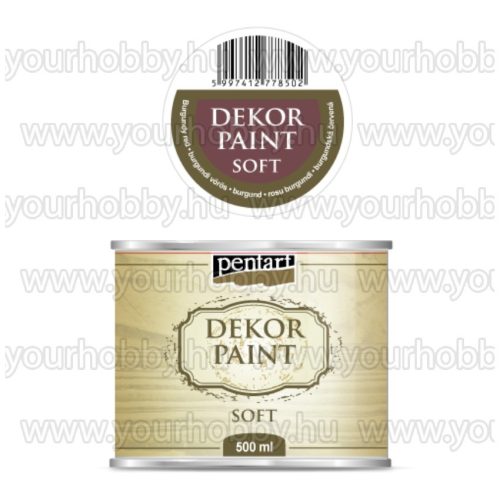 Pentart Dekor Paint Soft lágy dekorfesték 500 ml - burgundi vörös