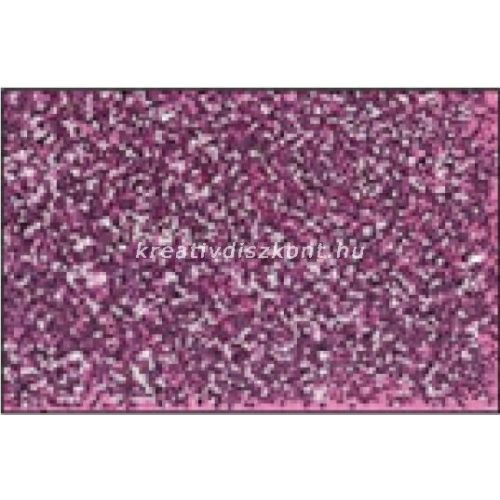Glitteres dekorgumi lap - A4 rózsaszínes-lila SBUG05