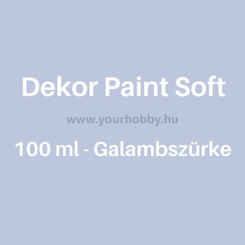 Pentart Dekor Paint Soft lágy dekorfesték 100 ml - galambszürke