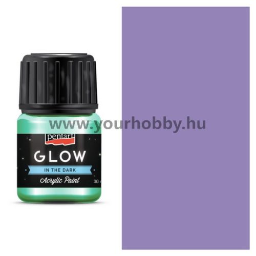 Pentart GLOW sötétben világító akrilfesték 30 ml - Lila