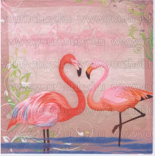 Szalvéta Flamingó pár